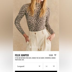 Sezane Felix jumper leopard print size M worn a few times great condition
